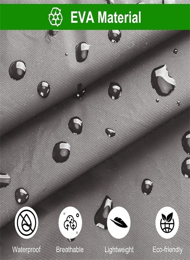 🌧️ Rain Poncho for Adults 2-Pack – Reusable EVA Waterproof Raincoat with Hood & Sleeves – Portable Emergency Rain Jacket for Camping, Hiking, Travel & Outdoor Activities - Image 3