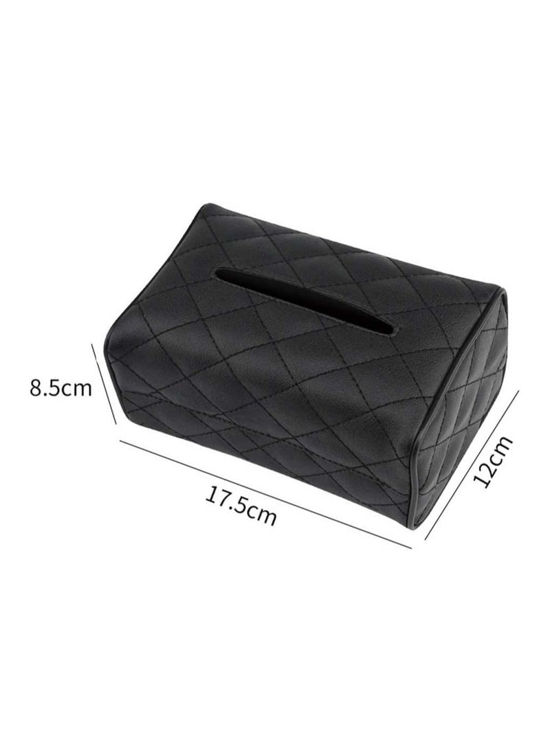SOWUGI Car Tissue Holder, Car Sun Visor Tissue Case Holder Back Seat Headrest Hanging Napkin Clip (Black)  - Image 4