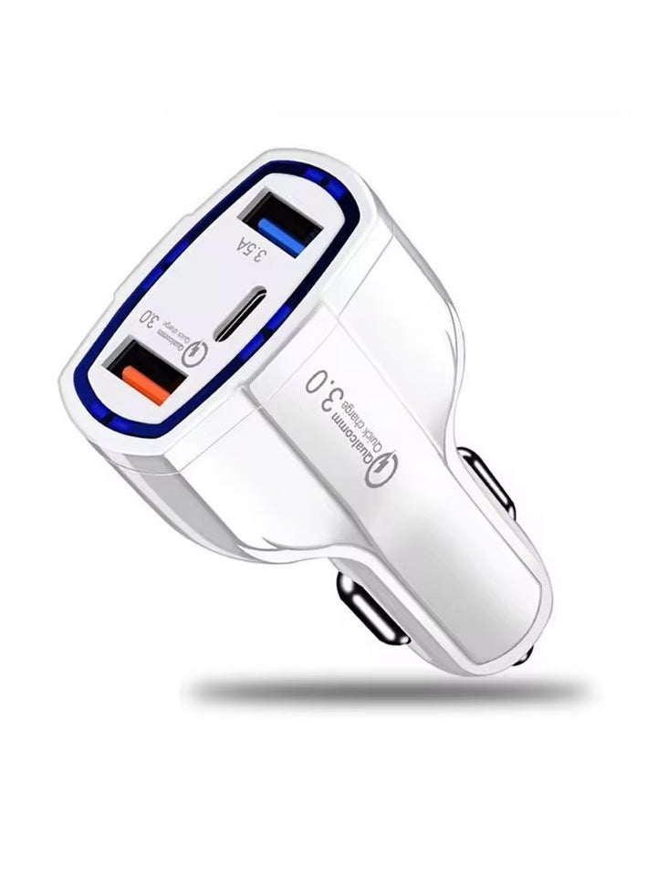 QC 3.0 Car Charger with USB & Type-C - white - pzsku/ZE9C21FC49F2F5B7F6987Z/45/_/1720986564/07240026-107c-43c4-b6df-6a0c0aa5cacb