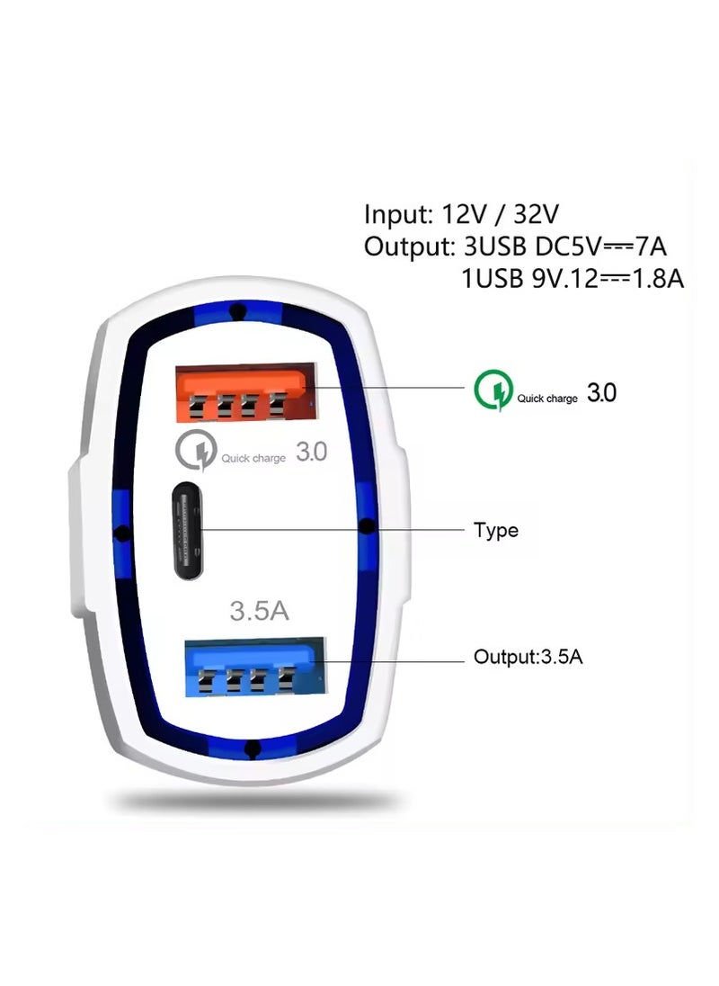 QC 3.0 Car Charger with USB & Type-C - white - pzsku/ZE9C21FC49F2F5B7F6987Z/45/_/1720986564/50c6e7b3-c309-4f76-a975-15a439bfdb86