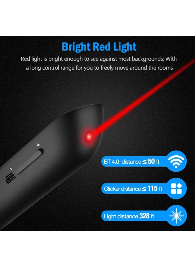 DinoFire DinoFire for Bluetooth Presentation Remote Powerpint Clicker USB Rechargeable RF 2.4 GHz Dual Modes Wireless Presenter Presentation Clicker Slide Advancer for Mac/Keynote/PC/PPT 11  - Image 5