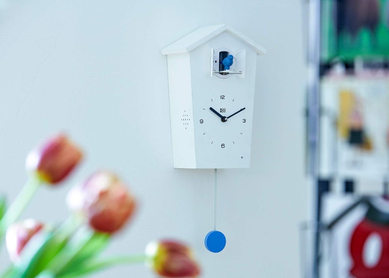 KOOKOO Birdhouse White, modern design cuckoo clock with 12 natural bird voices or cuckoo call - Image 3