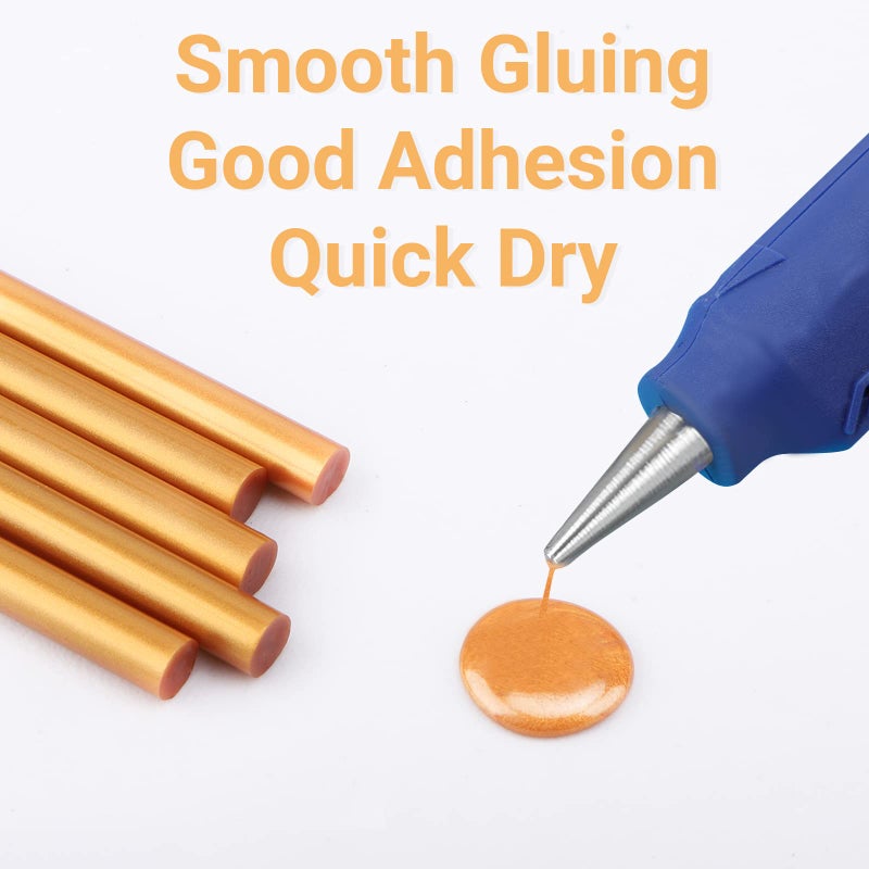 ENPOINT Metallic Gold Hot Glue Sticks, 36 Pack Craft Adhesive Waxing Mini Hot Melt Glue Sticks Colored for Christmas Cards, Sealing, Decoration, Art, DIY, 4" Long x 0.27" Dia - Image 3