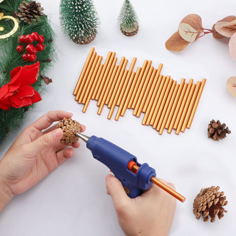 ENPOINT Metallic Gold Hot Glue Sticks, 36 Pack Craft Adhesive Waxing Mini Hot Melt Glue Sticks Colored for Christmas Cards, Sealing, Decoration, Art, DIY, 4" Long x 0.27" Dia - Image 4