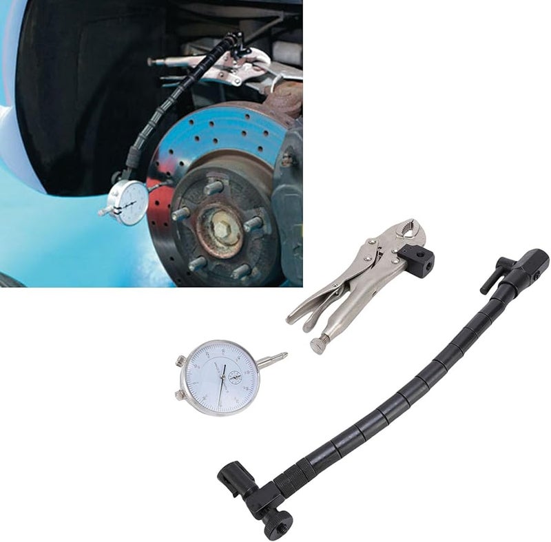 مجموعة مقياس مفصل كروي لقرص الفرامل، نطاق 0-10 مم، دقة 0.01 مم، عمود مرن 360 درجة - Image 3