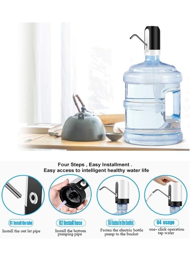 Generic - SUPAAR Home Brand 5 Gallon Water Bottle Pump, USB Charging Portable Electric Water Pump for 2-5 Gallon Jugs - Image 1