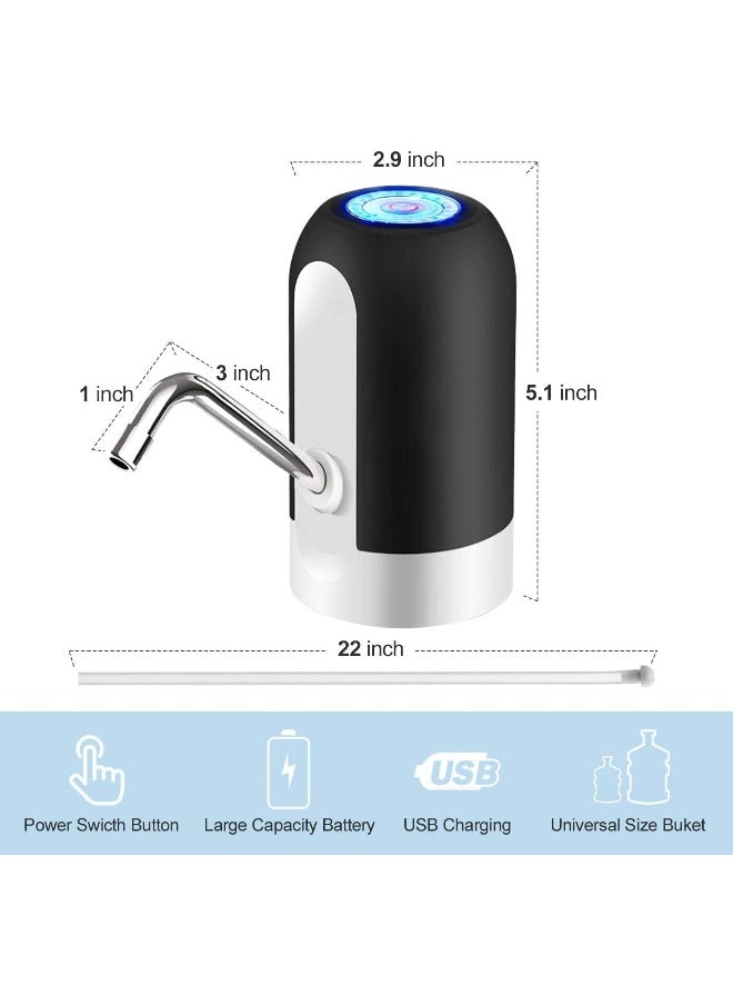 Generic - SUPAAR Home Brand 5 Gallon Water Bottle Pump, USB Charging Portable Electric Water Pump for 2-5 Gallon Jugs - Image 1
