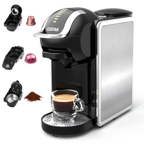 COSTAR 3-in-1 Espresso Machine, 20 Bar Coffee Maker Compatible with Nespresso Original, Dolce Gusto Capsule, and Coffee Powder, Adjustable Volume, Fast Heating System Coffee Machine for Home Office - Image 1
