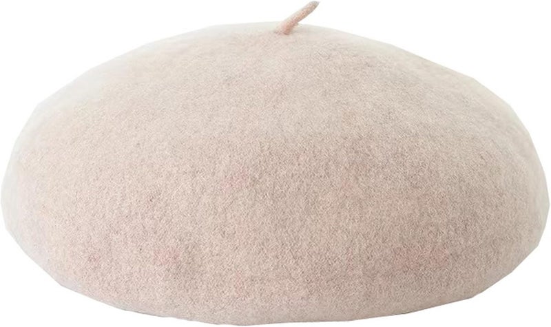 Brcus Kids Girls French Beret Hat Artist Hat Solid Warm Beanie Cap Winter Autumn - Image 1