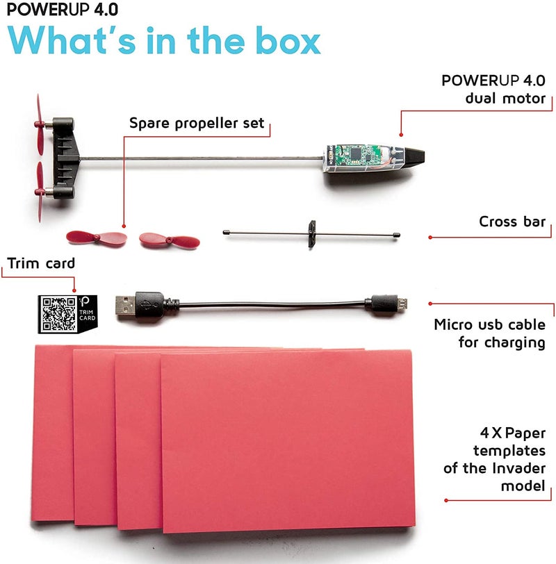 PowerUp POWERUP 4.0 The Next-Generation Smartphone Controlled Paper Airplane Kit  RC Controlled. Easy to Fly with Autopilot & Gyro Stabilizer. For Hobbyists  Pilots  Tinkerers. STEM Ready with DIY Modular Kit  - Image 4