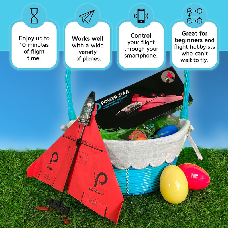 PowerUp POWERUP 4.0 The Next-Generation Smartphone Controlled Paper Airplane Kit  RC Controlled. Easy to Fly with Autopilot & Gyro Stabilizer. For Hobbyists  Pilots  Tinkerers. STEM Ready with DIY Modular Kit  - Image 3