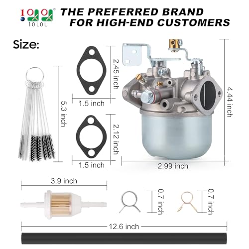 10L0L Carburetor Kit for EZGO Marathon 2-stroke Gas 1988, Replace OEM 14031G1, 14031-G1, 21740G1, 21740-G1, 4798, 520187, 520-187 - Image 2