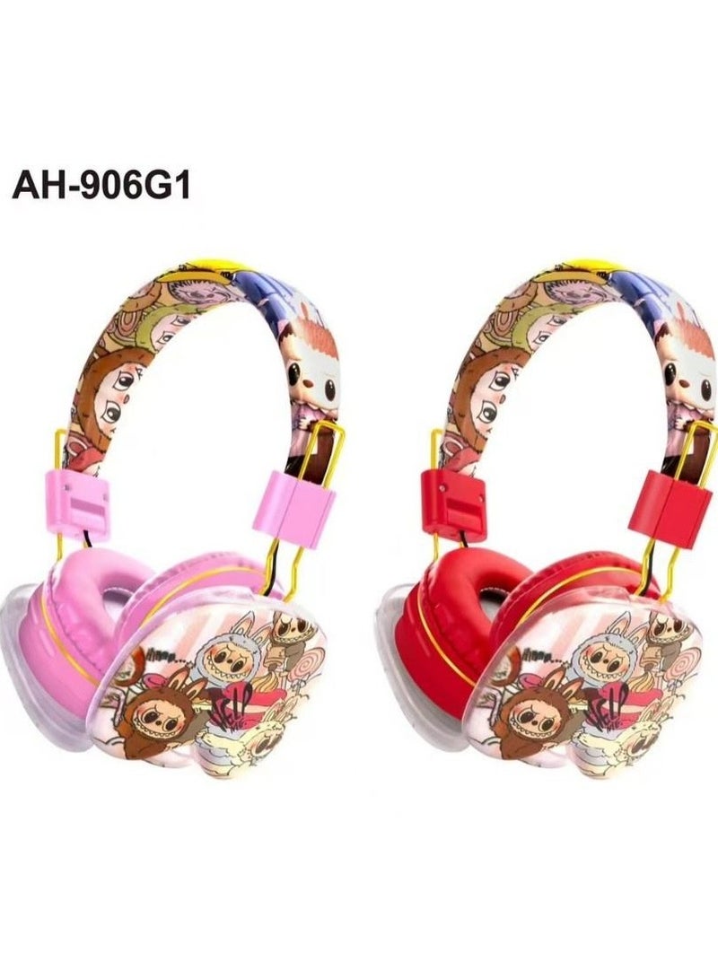 LABUBU Wholesale Labubu Headphones, Wireless BT Headphones, Kt Cute Cartoon Pattern Children's Headphones-AH906G1  - Image 2