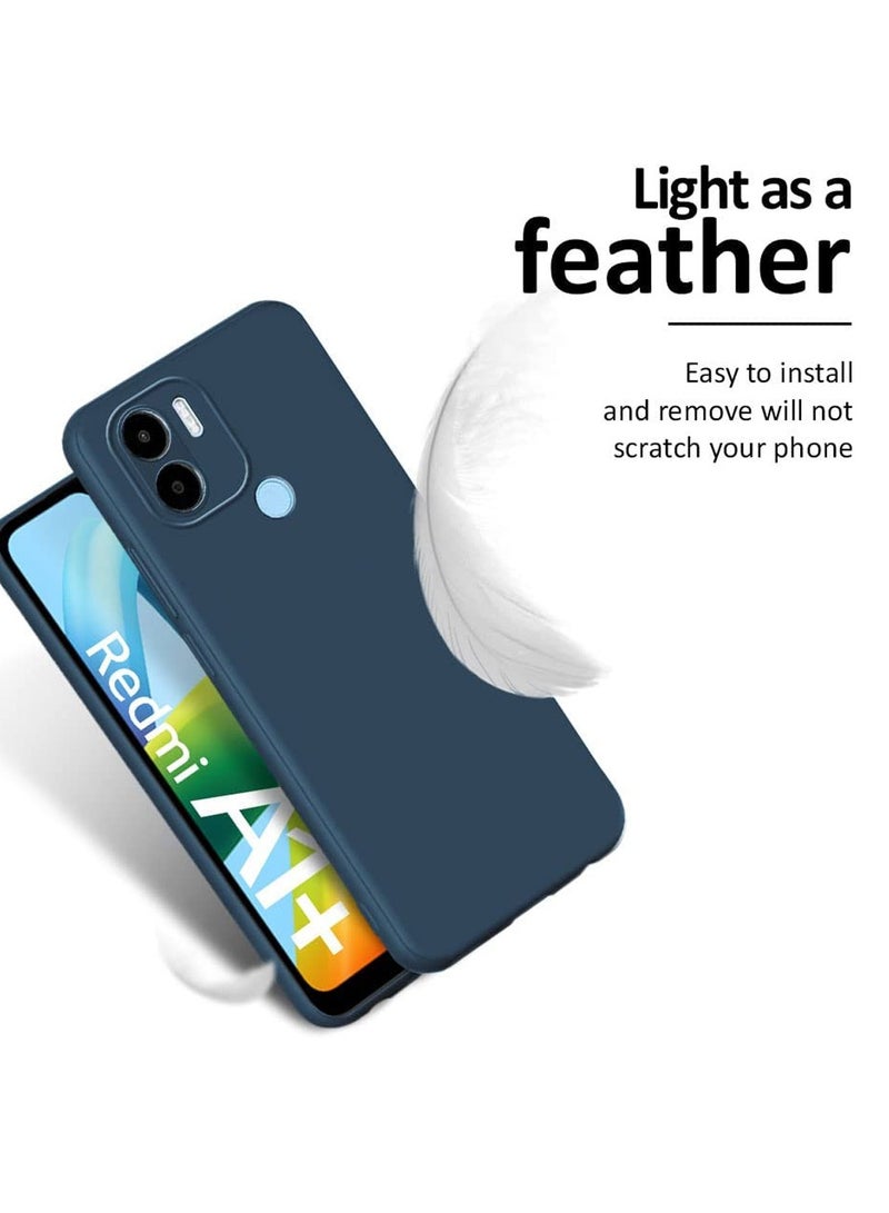 Wtech Soft Liquid Silicone Case Cover For Xiaomi Redmi A2+ / A2 Plus 4G 2023 / A1+ / A1 Plus 4G 2022 Navy Blue - Image 4