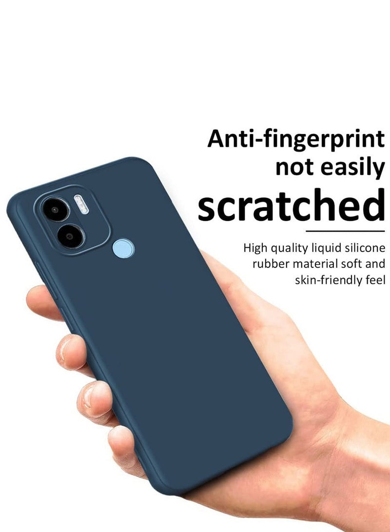 Wtech Soft Liquid Silicone Case Cover For Xiaomi Redmi A2+ / A2 Plus 4G 2023 / A1+ / A1 Plus 4G 2022 Navy Blue - Image 5