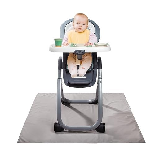 Graco Splat Mat for Under High Chair and Arts and Crafts 50 X 50 Baby AntiSlip Food Splash and Spill Mat for Eating Mess Waterproof Floor Protector and Table Cloth - Image 1