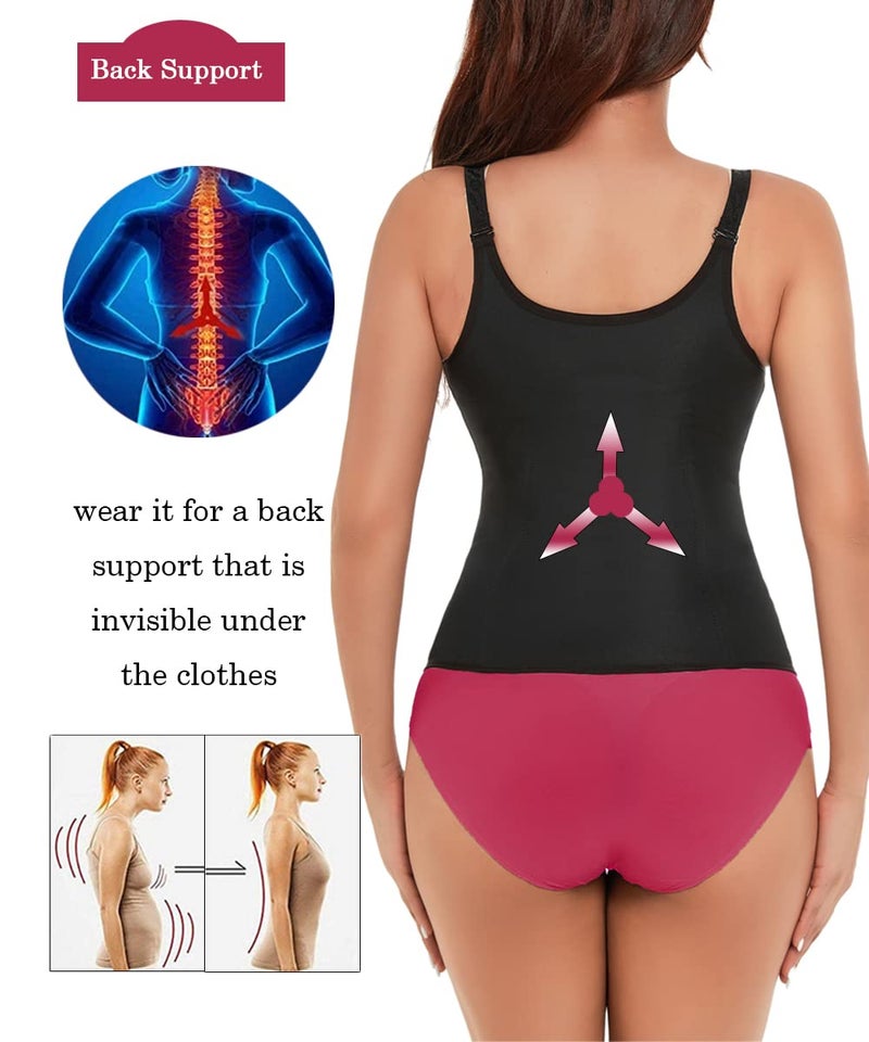 GainKee Clip and Zip Waist Trainer Corset Women Neoprence Worked Out Sweat Vest,Black,Medium - Image 3