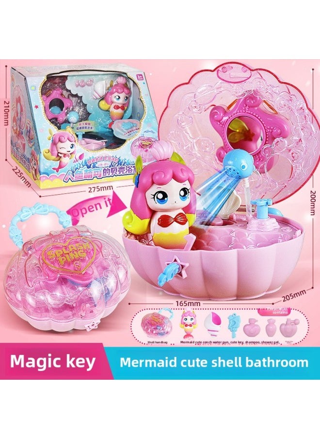 Wonderful Moe Mermaid Moe Moe's Shell Bathroom Series Magic Key All-suit Princess Children's Girl Toys-color:[Deluxe Edition Magic Key Treasure Box] Contains 4 Keys + Induction Interaction + Magic Photo + Puzzle Interaction + Scan Code Interaction  - Image 3