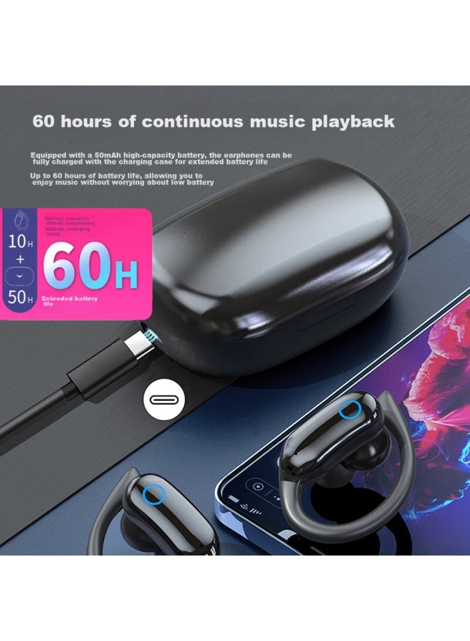 Newmine Newman Bluetooth Earphones, Ear-hook Style, Washable, For Running, Cycling, Sports, True Wireless, Long Battery Life, In-ear, Dual-ear Microphone, For Calls, Noise Reduction, Compatible With Apple, Huawei, Xiaomi - Image 4