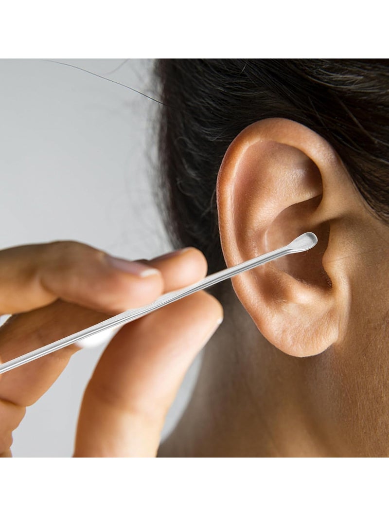 5pcs Stainless Steel Ear Pick Metal Ear Spoon Ear Wax Curette Ear Cleaner Tool Earwax Removal Kit - Image 4