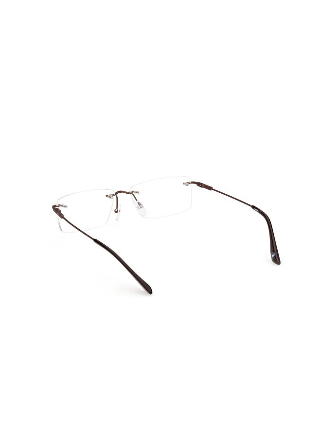 BMW Bw5066 Rectangular Frames For Men Size 56, Matte Light Bronze - Image 3
