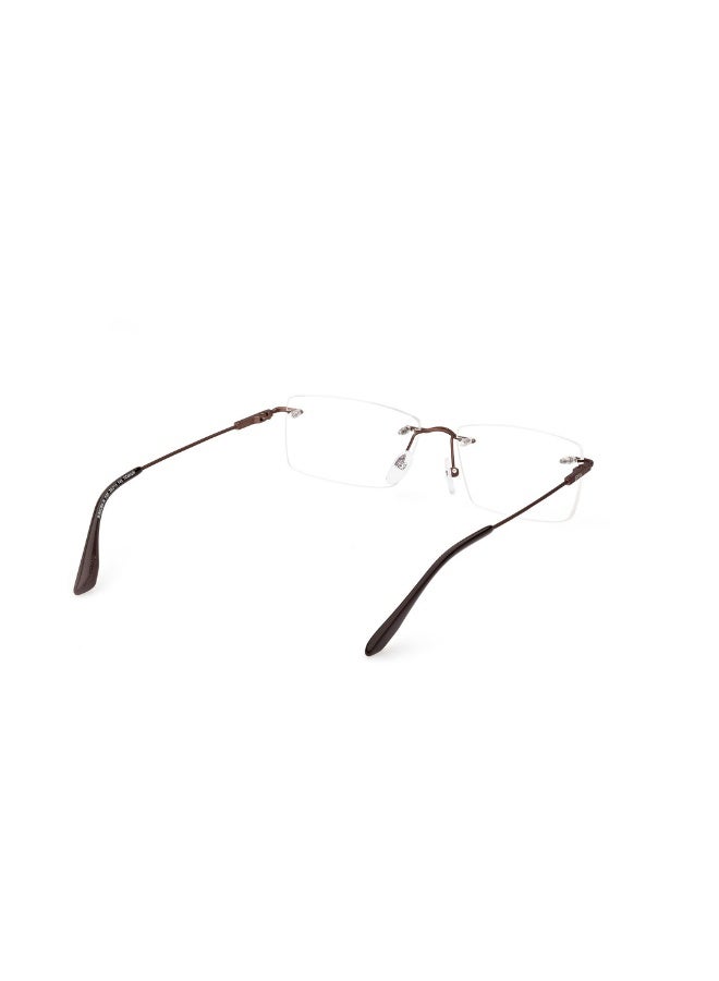 BMW Bw5066 Rectangular Frames For Men Size 56, Matte Light Bronze - Image 5