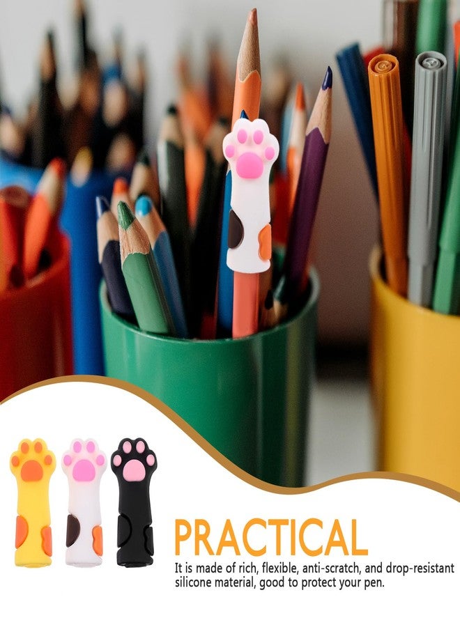 SAFIGLE Cat Claw Pencil Caps 6 Pack Silicone Pencil Protectors Cute Animal Toppers for Kids School Supplies Classroom Rewards and Extenders - Image 2
