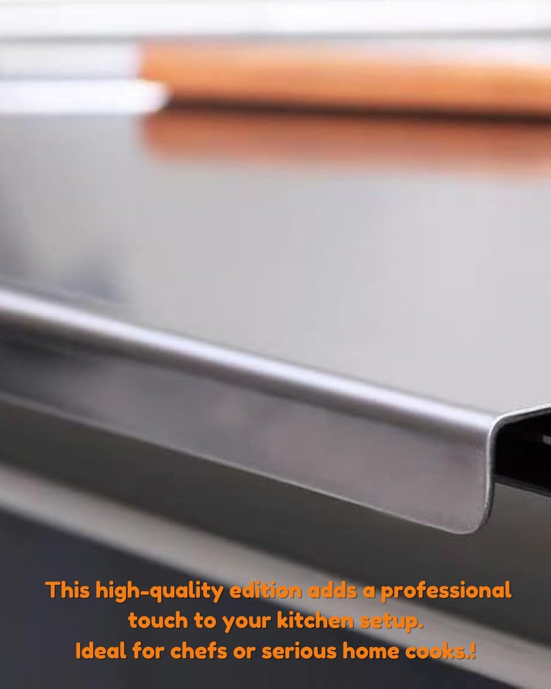 Kunya Stainless Steel Chopping Board for Kitchen | Large 41 x 29 cm | Non-Slip, Rust Proof, Round Edge | Cutting Board for Kitchen, Meat, Fish, Fruits | Durable, Hygienic, Modern Design | Easy to use - Image 4