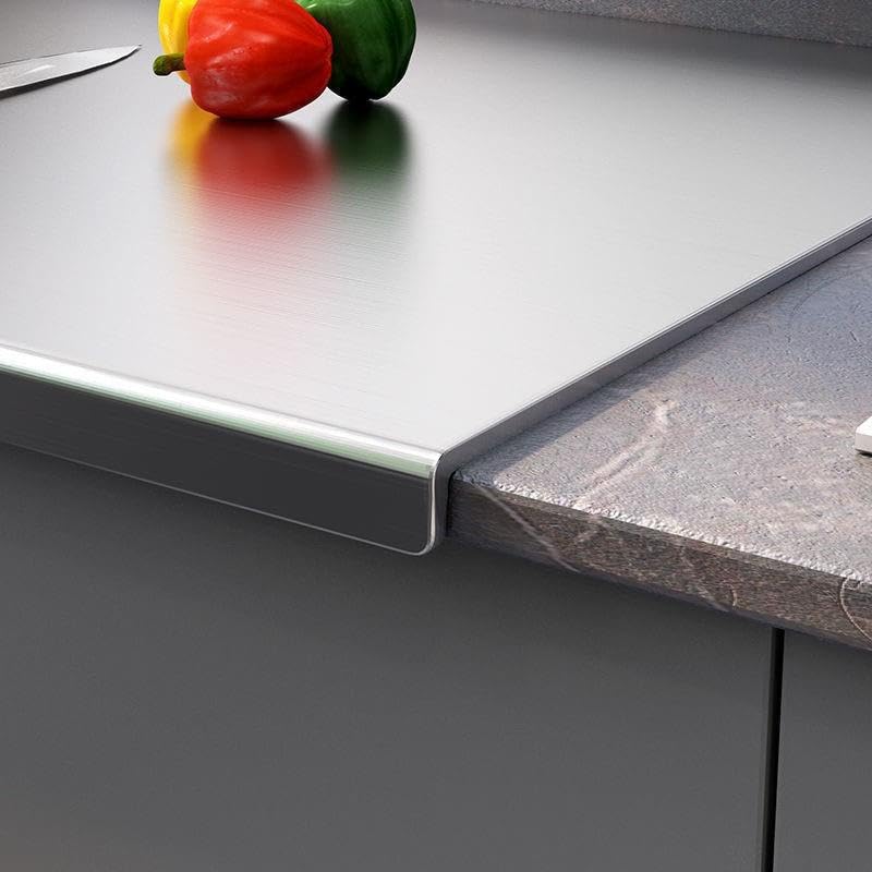 Kunya Stainless Steel Chopping Board for Kitchen | Large 41 x 29 cm | Non-Slip, Rust Proof, Round Edge | Cutting Board for Kitchen, Meat, Fish, Fruits | Durable, Hygienic, Modern Design | Easy to use - Image 2
