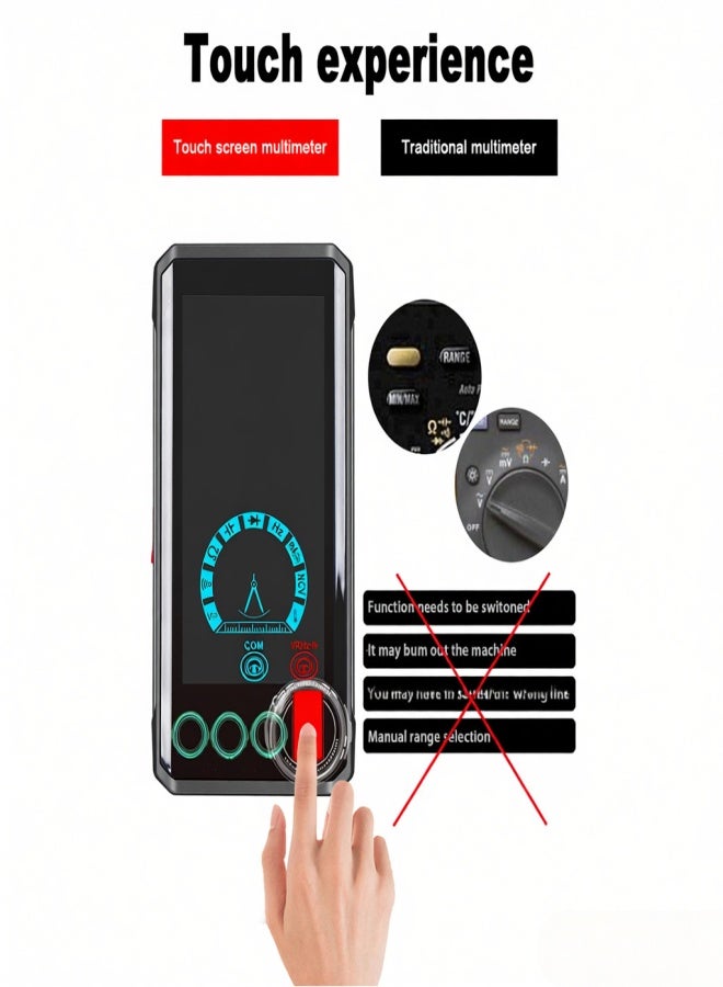 وين أبيكس جهاز قياس متعدد الوظائف محمول WinAPEX، مزود بخاصية التحكم الصوتي الذكي وشاشة لمس 4.4 بوصة، لقياس الجهد والتيار والمقاومة والسعة والتردد ودرجة الحرارة. - Image 5