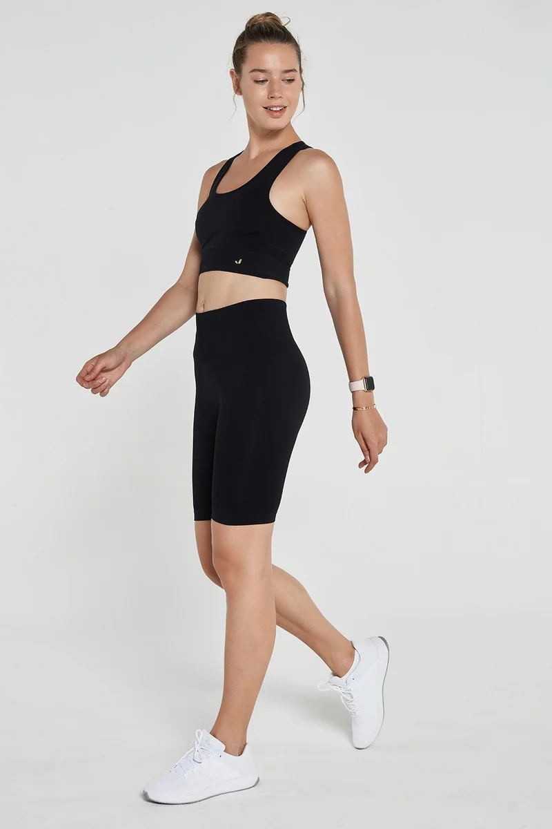 Jerf Gela Shaper Sport Biker Leggings Black