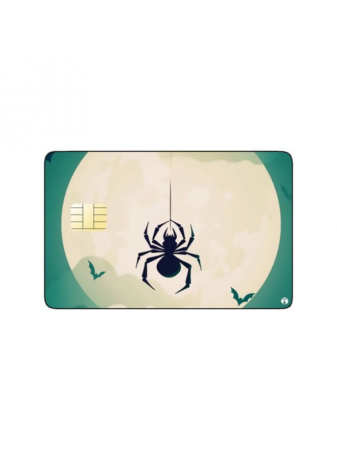 RKN PRINTED BANK CARD STICKER Creepy Spider Drawing With Skeleton Hand - Image 2