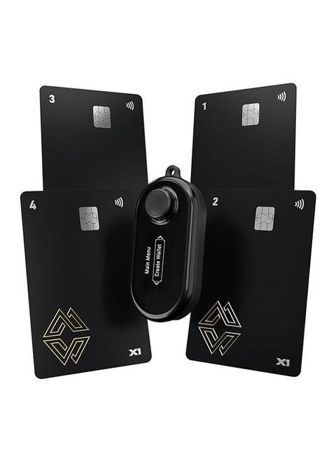 Cypherock X1 - Best Hardware Wallet To Store BTC, Crypto, NFTs. 100% Secure Cold Wallet | Audited | Opensource, Black, Pack of 1