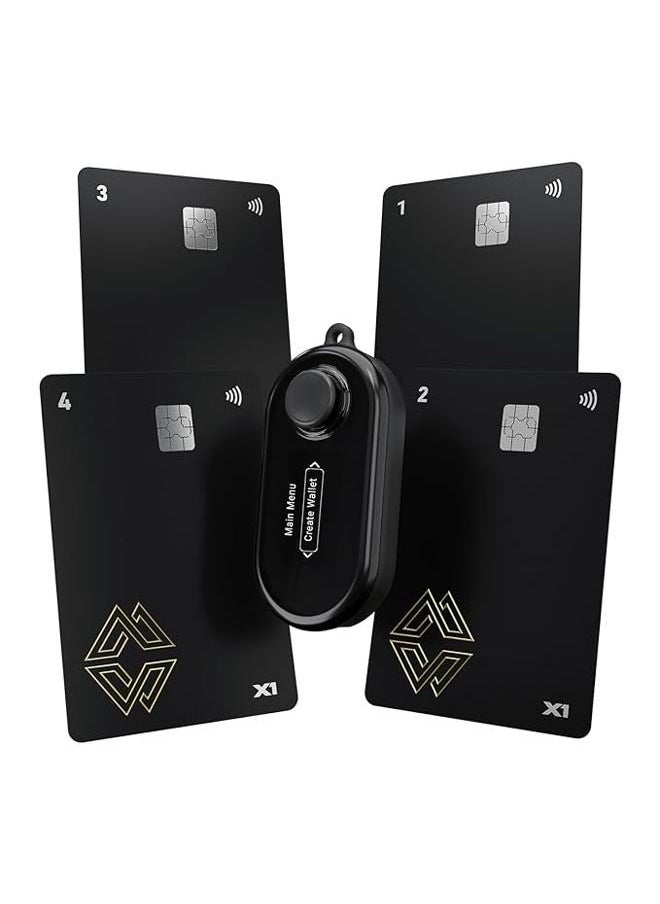 Cypherock X1 - Best Hardware Wallet To Store BTC, Crypto, NFTs. 100% Secure Cold Wallet | Audited | Opensource, Black, Pack of 1