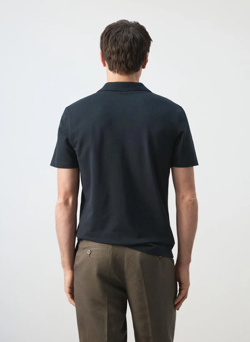 Mango Man Slim fit piqué polo