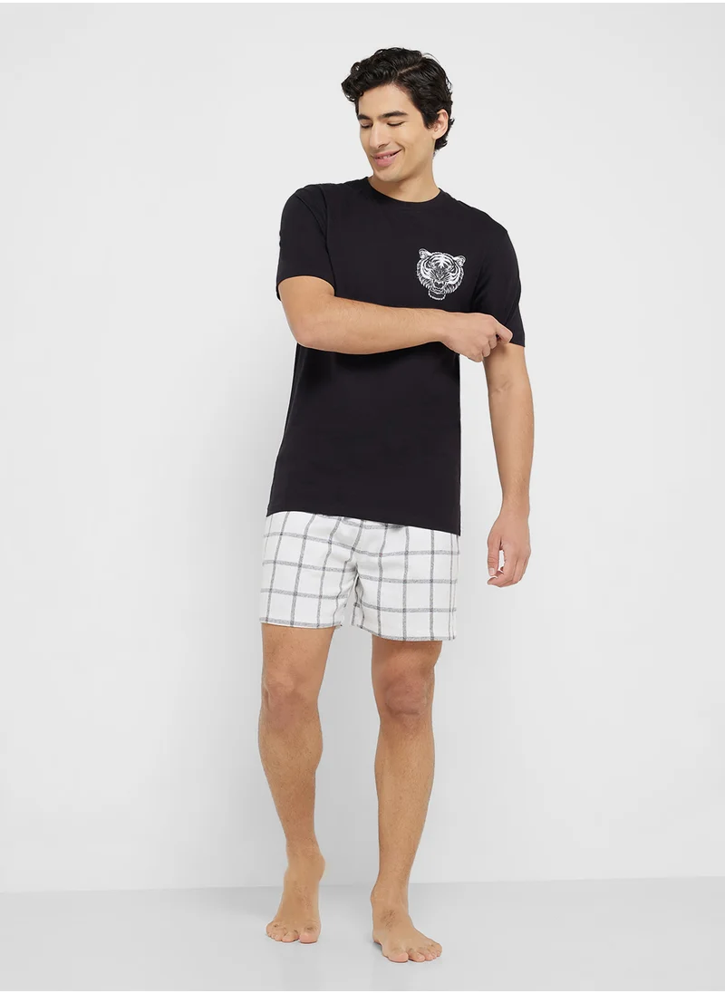 سفنتي فايف Nightwear T-Shirt & Shorts Sets