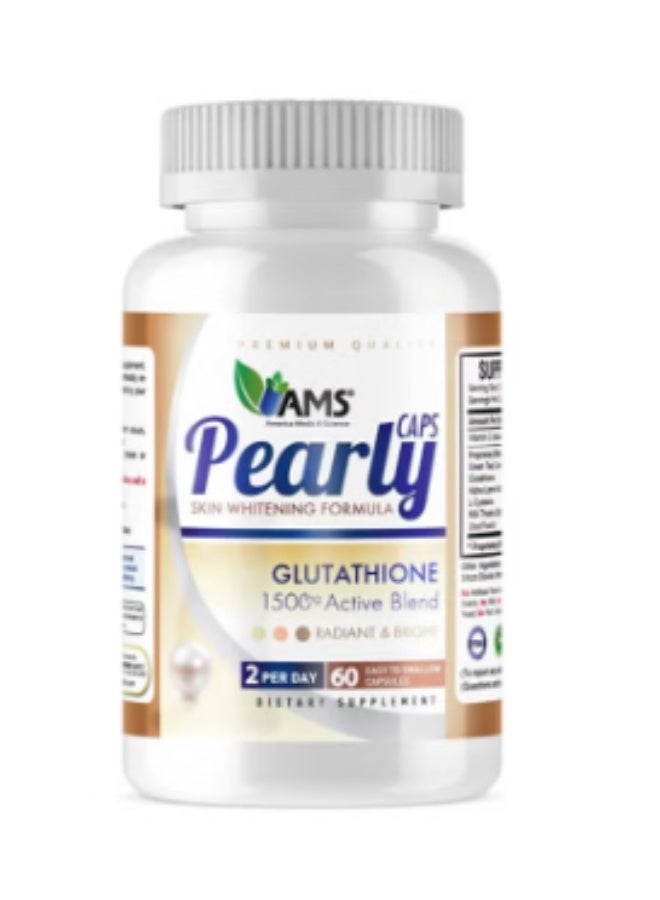 AMS Pearly Caps Skin Whitening Formula glutathione 1500 mg – 60 Capsules - Image 1
