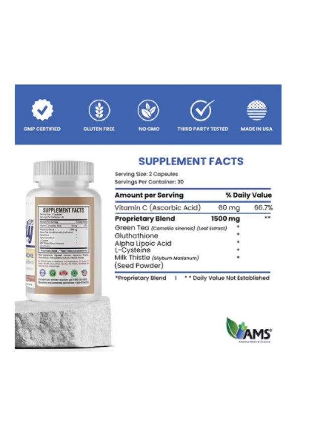 AMS Pearly Caps Skin Whitening Formula glutathione 1500 mg – 60 Capsules - Image 3
