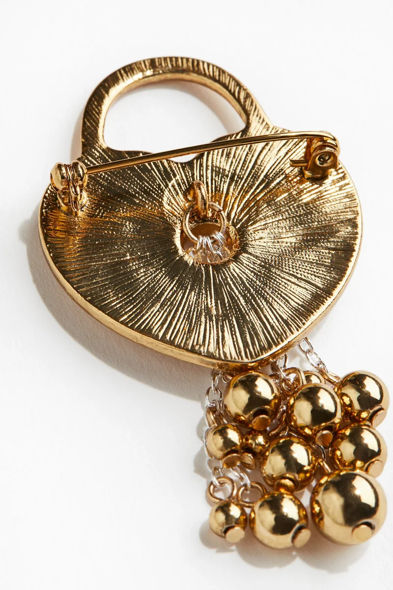 H&M Heart-shaped metal brooch
