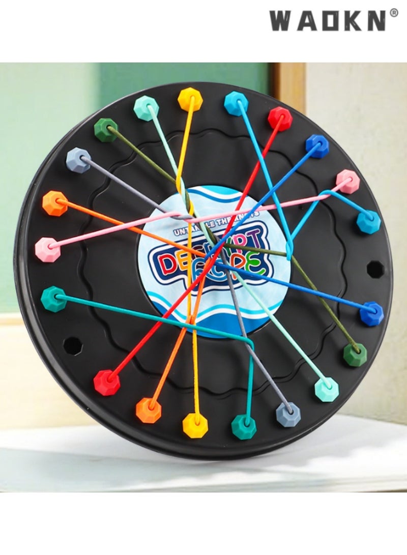 WAOKN Twisted Rope Game, Board Game，Brain Teaser Toy for Kids, Develops Logical Thinking、Concentration and Patience, Family Interactive Play, Enhance Problem Solving Skills, Ideal Gift  - Image 3