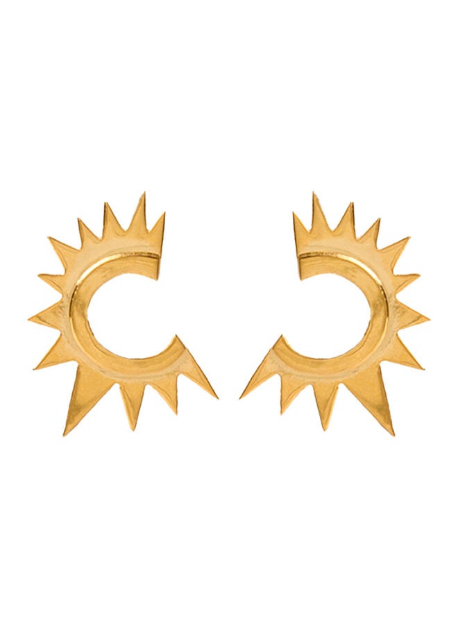 Indira Jewelry - Haya Enlarged Gold Earrings - Image 1