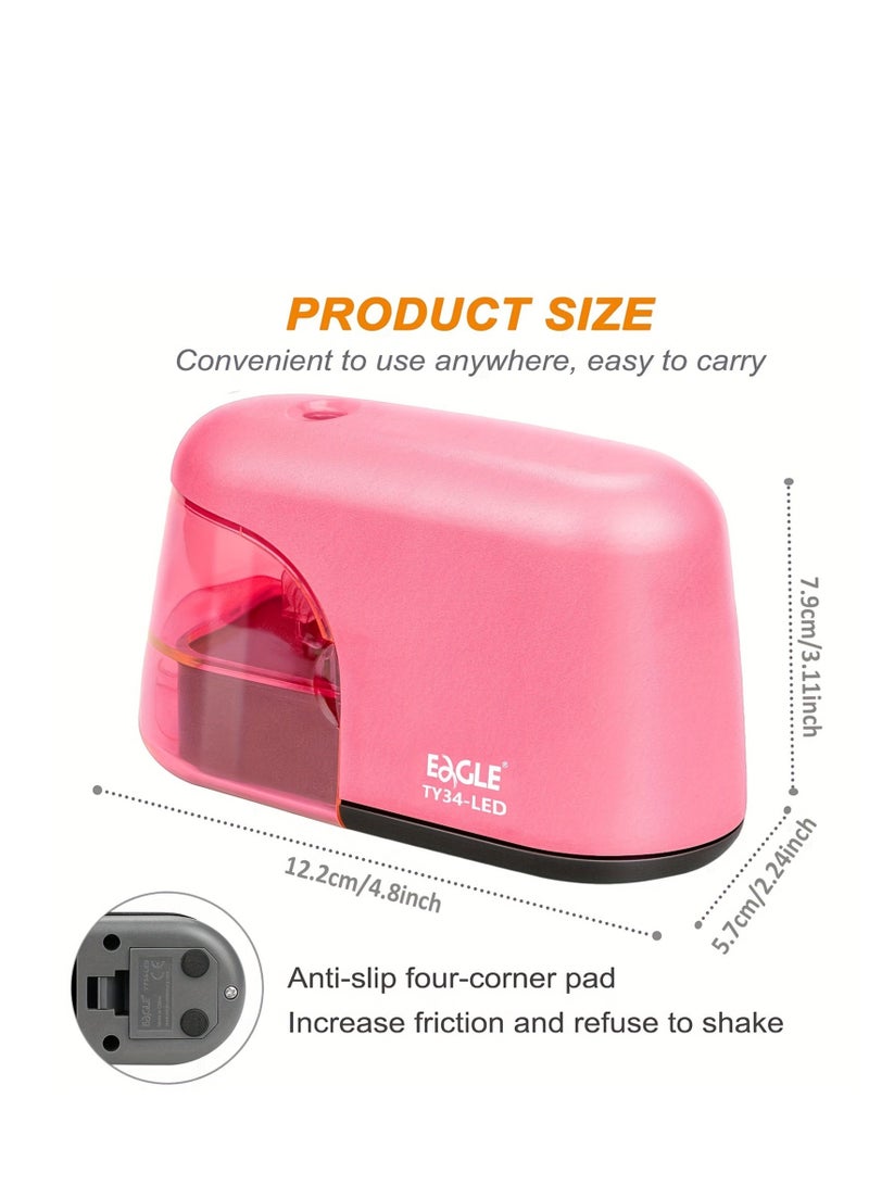 Generic Eagle Electric Pencil Sharpener, Battery Powered Sharpener, LED Light Shinning During Sharpening, Portable, with Reusable and Replaceable Blade, Ideal Home Office Supplies - Image 4