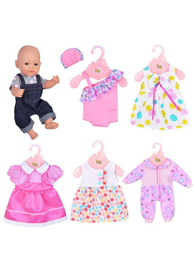 Ebuddy 6 Sets Doll Clothes Outfits for 14 to 16 Inch Baby Dolls, 15 Inch Baby Dolls and 18 inch Girl Doll - Image 1