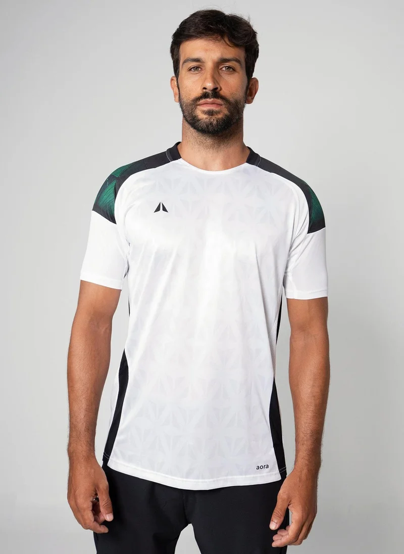 Aora Men’s Soccer Jersey V9 – White Quick-Dry Athletic Shirt for Football, Training & Outdoor Play