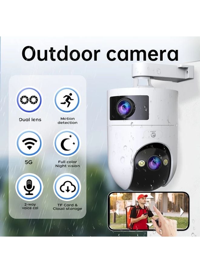 JOOAN VV99 360 Degree Pan Tilt Outdoor Security Camera 5G WiFi Dual Lens Auto Tracking IP66 2 Way Audio Night Vision USB Powered Smart Home Surveillance - Image 3