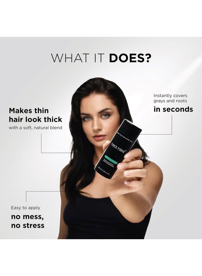 Thick Fiber Hair Fibers for Thinning & Bald Spots (DARK BROWN, Pack of 2) - 25g Bottle - Conceals Loss in Seconds - Powder for Women & Men - Image 2