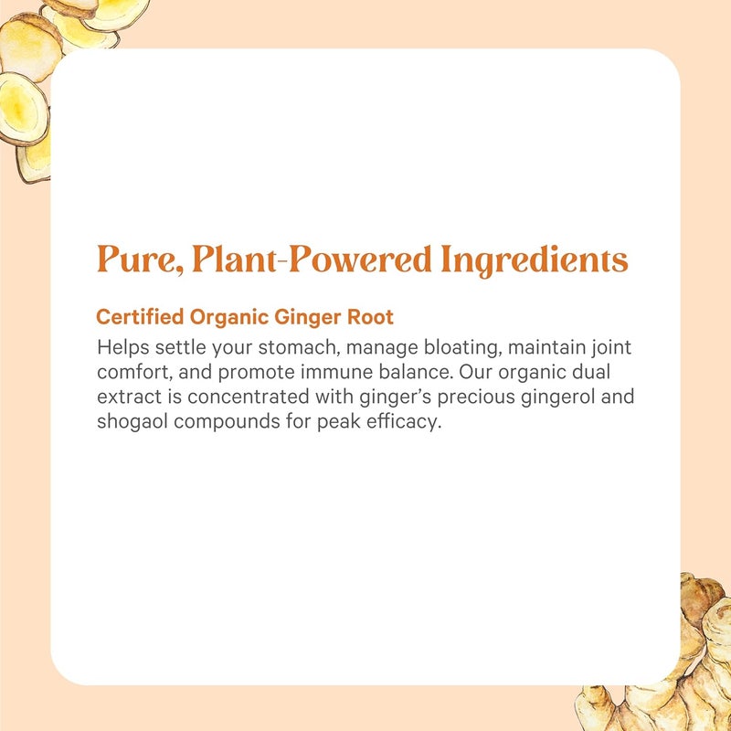 PURE SYNERGY SuperPure Ginger Extract Ginger Root Extract Capsules Organic Ginger Powder Digestion Supplement for Stomach and Joint Support 60 Capsules - Image 5
