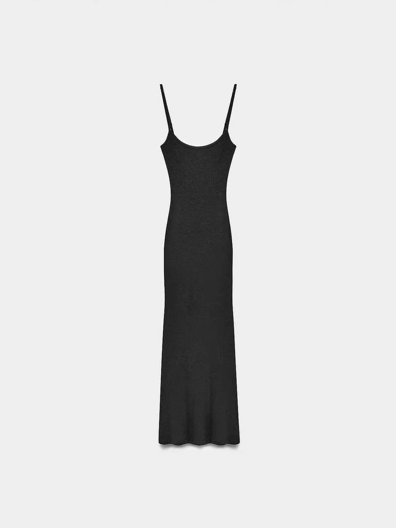 Dilvin DILVIN Ribbed Bodycon Maxi Dress