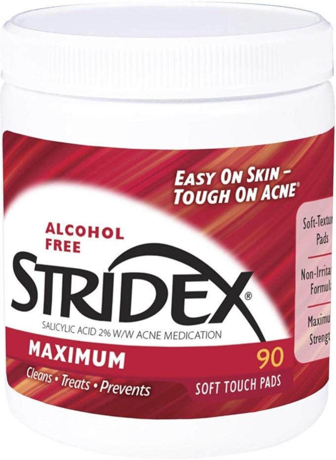 Stridex Stridex, Maximum, Salicylic acid,90 Soft Touch Pads  - Image 2