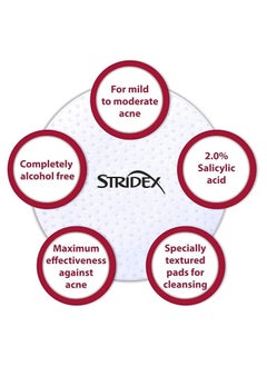 Stridex Stridex, Maximum, Salicylic acid,90 Soft Touch Pads  - Image 4